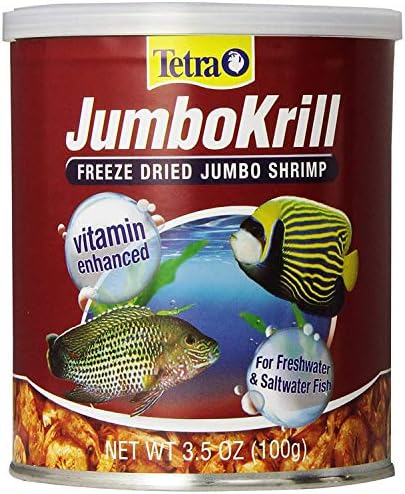 Tetra JumboKrill Freeze-Dried Jumbo Shrimp 3.5 Ounces, Natural Shrimp Treat For aquarium Fish, red (16198) : Pet Food : Pet Supplies