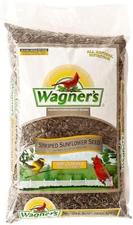Wagner's 62028 Striped Sunflower Seed Wild Bird Food, 5-Pound Bag