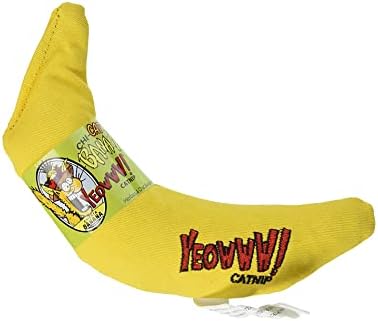 Yeowww! 100% Organic Catnip Toy, Yellow Banana 3 Pack