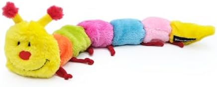 ZippyPaws Large Caterpillar - Dog Toys to Keep Them Busy, for Medium and Large Dogs, Squeaky Pet Toy for Boredom, Stuffed Chew Toy, Soft Plush Puppy Products, 7 Round Squeakers - 20"