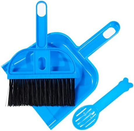 3 Pack Mini Hand Broom and Dustpan Sand Scooper Set Cage Cleaner, Cleaning Tool Set for Animal Waste for Guinea Pigs, Cats, Hedgehogs, Hamsters, Chinchillas, Rabbits, Reptiles and Other Small Animals