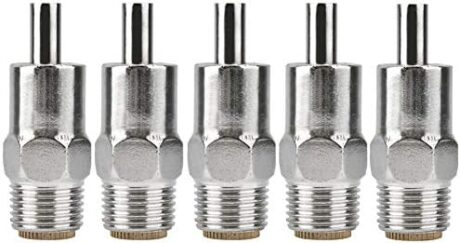 5PCS Automatic Pig Nipple Water Drinker, Stainless Steel Copper hat Straw Type Waterer Feeder for Livestock Cows Cattles Horses Pigs Piglets Sheep Goats