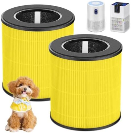 B-D02L/M05/B-D02U H13 Filter Compatible with VEWIOR B-D02U, for MOOKA B-D02L& M05, for Tailulu D10 Air Purifi-er, 3-Stage H13 Efficient Filter for B-D02L/M05/B-D02U, 2 Pack