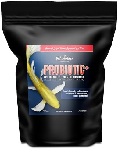 Blue Ridge Fish Food 5lb, Probiotic Plus 3/16" Floating Pellet, Koi Goldfish Food
