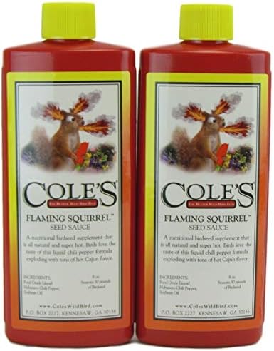 Cole's Flaming Squirrel Assorted Species Wild Bird Food Additive Soybean Oil 8 oz. (Set of 2)