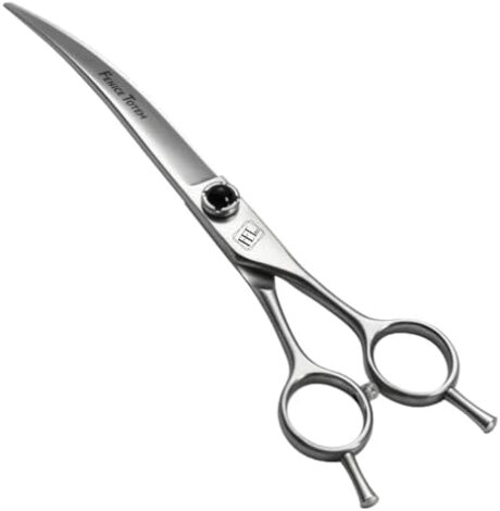 Dog Grooming Scissors: 7 inch Pet Curved Shears Made Of Japanese 9CR Advanced Stainless Steel Professional Grooming Scissors for Dogs Cats and Other Pets