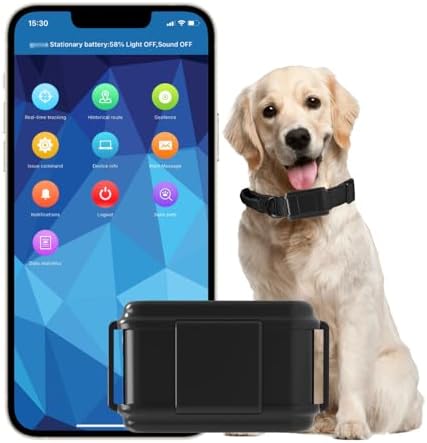 GPS Tracker for Dog with Application Real-time Tracking Collar GPS 4G TK919PRO Anti-Lost GPS Locator Waterproof Dog Tracking Device Locate by APP/PC,Upload Frequency Customized,Subscription Required