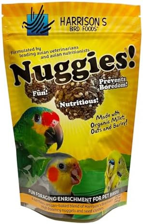 Harrison's Bird Foods Nuggies Treats - A Revolutionary High Potency Nuggets Treat Designed to Support Bird Health and Diet Transitions, 196g