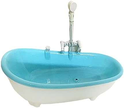 Intelligent Spray Water Bird Bath Bowl Parrots Bathtub Bath Shower Cage Accessory for Birds Parrot Cockatiel Lovebirds, 22.3x11.5x8.5cm, Blue