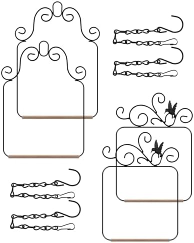 PACETAP Hummingbird Swings and Perches Metal Frame 4 Pack, Wild Bird Swing Outdoor Bird Perch with Wooden Dowel and Hanging Chain for Hanging Indoor, Outdoor, Trunk, Lawn, Patio, Garden (Black)