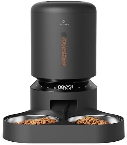 PETLIBRO Automatic Cat Feeder, Auto Pet Food Dispenser with Freshness Preservation, Timed Cats Feeders with Low Food Sensor for Dry Food, Up to 6 Meals Per Day, Granary Pet Feeder for Cats/Dogs