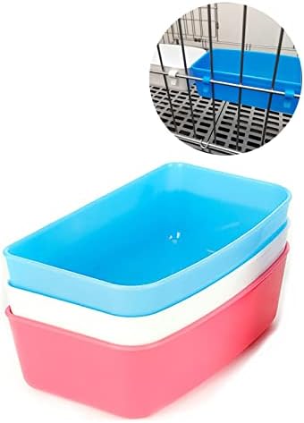 Pack of 3 Rabbit Feeder Waterer Chicken 15 OZ Guinea Pig Cage Bowl Food Water Container Hanging Feeding Dish Coop Cup Treats Drinker for Pigeon Dove Puppy Cat Bird Bath Basin Hamster Bed