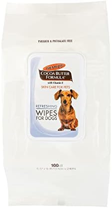 Palmer's for Pets Coconut Oil Refreshing Wipes for Puppies - Palmers Puppy Wipe for Gentle Grooming, 100 Count