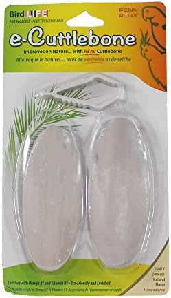 Penn-Plax Bird-Life (BA655) Natural E Cuttlebones | Enriched with Omega 3 and Vitamin B1 | Great for All Birds | 2 Cuttlebone Treats per Package