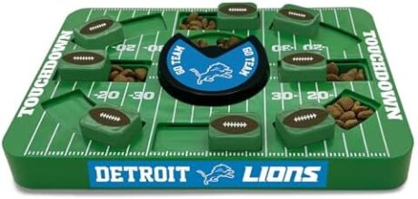 Pets First NFL Detroit Lions Large Puzzle Toy, Dog Puzzle Treat Toy, New Large Size, Interactive Dog Treat Toy, Dog Slow Feeding Toy