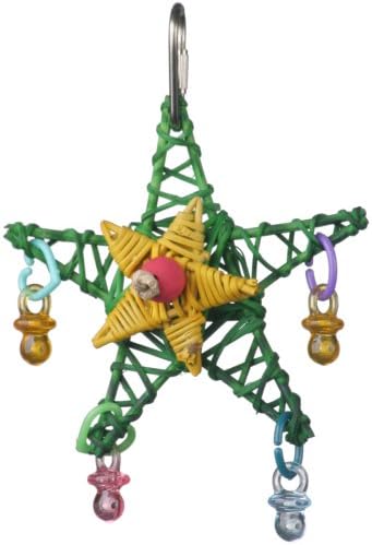Super Bird Creations SB586 X-mas Star Bird Toy, Small Bird Size, 4.5" x 3"