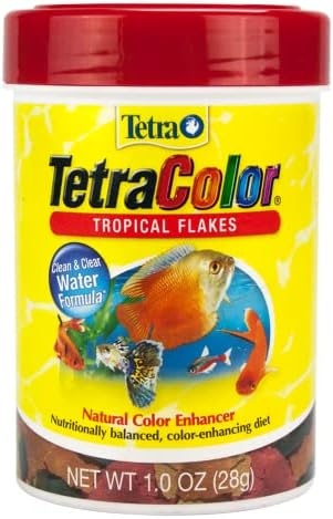 Tetra 77160 TetraColor Tropical Flakes, 1-Ounce, 185 ml
