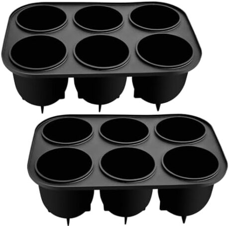 Yipetor 6-Cavity Silicone Treat Tray for Large Dog Toy, Frozen Treat Dog Toy Tray Mold, Reusable Ice Cube Tray-2PACK Large (L)