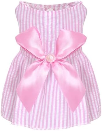 choyaxo Dog Bowknot Dresses Pet Skirts Princess Dress for Girl Puppy