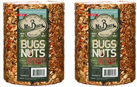 2-Pack Mr. Bird Bugs, Nuts & Fruit Wild Bird Seed Large Cylinder 4 lbs. 2 oz.