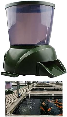 4.5L Pond Fish Feeder, Automatic Fish Feeder for Pond, Timer High Capacity, Battery-Powered for Vacations & Hot or Cold Weather