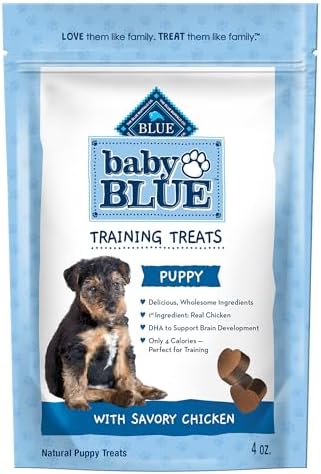Blue Buffalo Baby Blue Training Treats Natural Puppy Soft Dog Treats, Savory Chicken 4-oz Bag