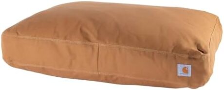 Carhartt Durable Canvas Pet Bed, Water Resistant Firm Duck Dog Bed, Carhartt Brown, Medium