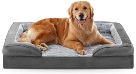 FURTIME Orthopedic Dog Beds Large Sized Dog, XL Washable Dog Sofa Bed for Large Dogs, Comfy Supportive Egg-Crate Foam Pet Couch Bed with Removable Cover, Waterproof Lining and Nonskid Bottom