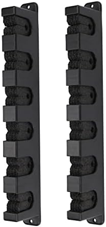 Horizontal Fishing Rod Holders Pole Rack for Boat Garage Wall Fishing Rod Storage - 1 Pair, Black