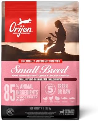 ORIJEN Grain Free High Protein Dry Dog Food Small Breed Recipe 4lb Bag