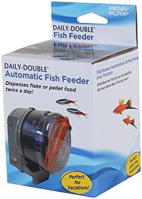 Penn-Plax Daily-Double Automatic Fish Feeder for Aquariums – Perfect for Vacations, Holidays, and Weekend Travel (DDAF5)