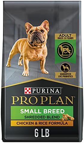 Purina Pro Plan Small Breed Dog Food With Probiotics for Dogs, Shredded Blend Chicken & Rice Formula - 6 lb. Bag