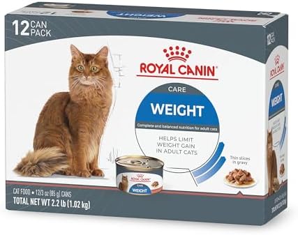 Royal Canin Feline Care Nutrition Weight Care Adult Thin Slices in Gravy Cat Food, 3 oz (Pack of 12)