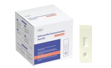 Salmonella Test Kit for Foods, Food Processing Areas, All Surfaces, Environments, Solids and Liquids (Pack of 1)