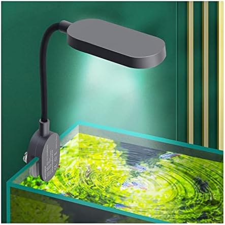 UPETTOOLS 3W Aquarium Light with Adapter LED Clip on 1-5 Gallon Fish Tank Light Small Full Spectrum USB Light 360° Rotation Lighting,for Betta Fish & Small Tank