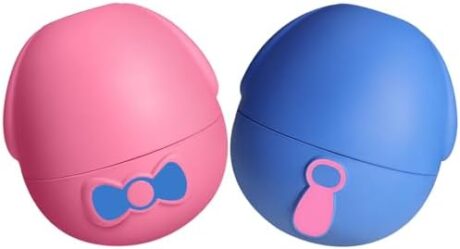 Yipetor 2P Dog Wobbly Frozen Treat Toy, Long-Lasting Interactive Dog Toy to Keep Your Pup Distracted, Slow Feeder for Healthy Eating -for Large Dogs (Pink+Blue)