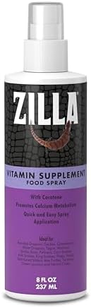 Zilla Vitamin Supplement Food Spray, with Carotene, Spray-on Multivitamin Supplement for Reptiles