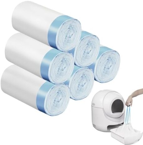 120 Count Extra Large Cat Litter Box Liners, Cat Litter Waste Receptacles Bags for Cleanpethome Self Cleaning Litter Box