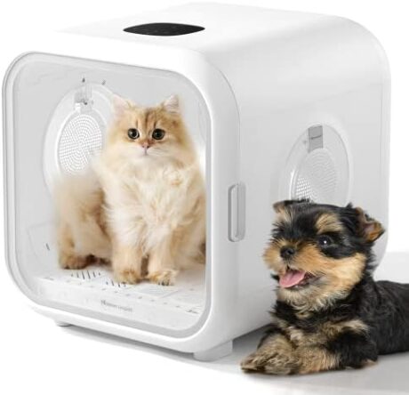 HomeRunPet Cat Dryer, 360° Efficient Automatic and Quiet Box with Smart Temperature Control, Ideal for Small Dogs (50L Drybo Plus Pet Dryer Box)