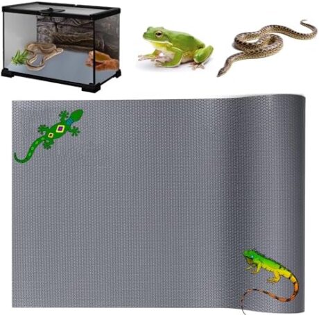 KABASI Reptile Substrate Liner Terrarium Carpet, Bearded Dragon Tank Accessories, Non-Adhesive Reptile Carpet Reptile Flooring Mat Bedding for Leopard Gecko, Snake, Lizard, Tortoise, 17.7x78.7 inch