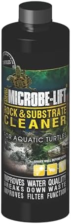MICROBE-LIFT Rock and Substrate Cleaner for Aquatic Turtle Aquarium Environments, Clarifies Tank Water, Degrades Fecal Matter, 4 Fl Oz