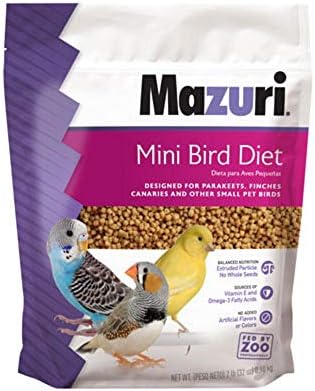 Mazuri | Nutritionally Complete Food for Mini Birds | 2 Pound (2 lb.) Bag
