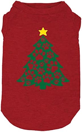 Merry Christmas Costumes Funny Graphic Print Vest for Small Large Dog Gift for Puppy Christmas (Small, Red-1)