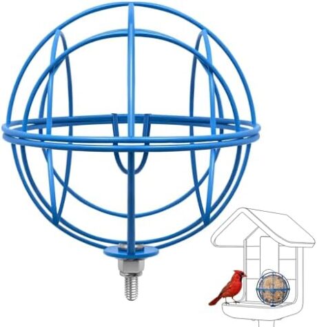 Metal Suet Ball Holder for Bird Buddy Smart Feeders & Others with 5mm Screw Hole for Accessory, Compatible with BirdBuddy Feeders, Durable Add-on Accessory (Blue)