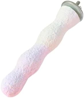 Parrot Perch Bird Perches for Cage Parrot Beak Grinding Stone Rough Surface High Calcium Mineral Colorful Cement Perch Bird Cage Accessories (Purple, Coral)