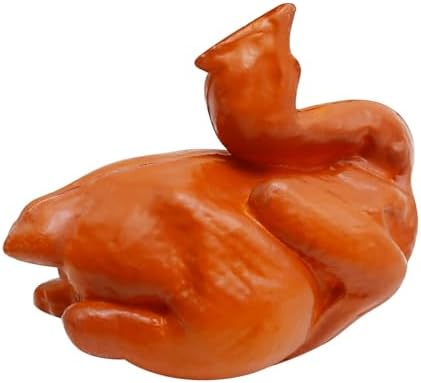 Saihisday Roast Chicken Model, Fake Cooked Turkey, Simulated Chicken Food Meat Decoration, Artificial Food Model Ornament for Halloween Thanksgiving Harvest Parties