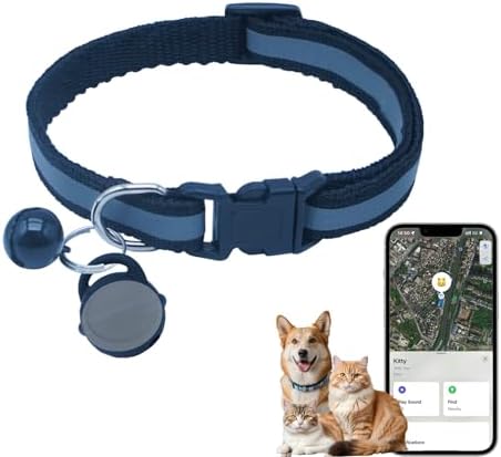 Silicone Bell Cat Tracker, Locator for Pets Only iOS, Dog Location Tracking Collar, Works Worldwide with Any Collar, No Other Fees, Huthur Tag