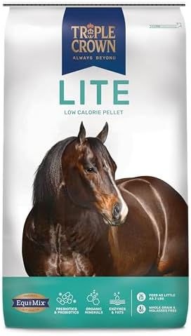 Triple Crown Lite Horse Feed, Low Starch & Low Sugar, Adult Horse Feed, Pellets, 50 lbs