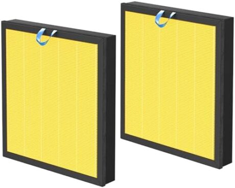 Vital 100S Pet Care Replacement Filter Compatible with LEVOIT Vital 100S and 100S-P Air Purifier, Vital 100S-P Pet Care Filter for Vital 100S-RF-PA, LRF-V102-YUS, 2 Pack, Yellow