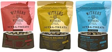 Withers & Withers Sugar-Free Horse Treats, Ginger, Cinnamon, & Peppermint Horse Cookies, Healthy Treat for Horses, Goat Treats 100% Compostable Bag